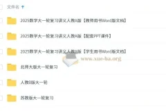 2025 新高考 高考数学 一轮复习 PPT课件+word版