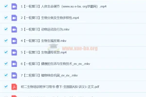 张雨桐生物 2024初二生物 全国版 A+春季班