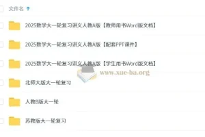 2025 新高考 高考数学 一轮复习 PPT课件+word版