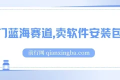 卖软件安装包居然也能日入500+长期稳定项目，适合小白0基础冷门蓝海赛道，