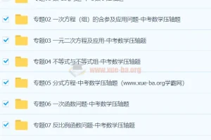 中考数学压轴题专题