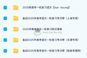 2025 新高考 高考语文 一轮复习资料合集
