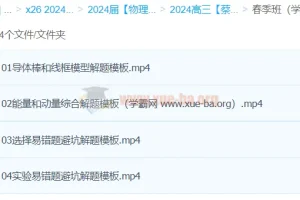 蔡钧安物理 2024高三高考物理 春季班