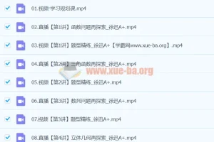 2024高三高考数学 徐迅 A+寒假班