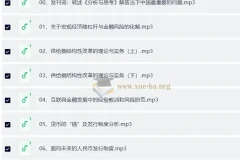 分析与思考-黄奇帆的复旦经济课（完结）