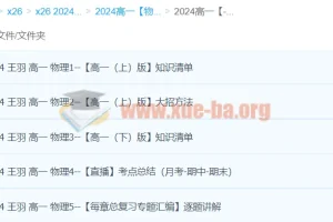 高中物理 2024高一物理 王羽