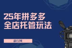 25年拼多多全店托管玩法，矩阵动销裂变玩法如何低风险盈利 新手运营秘籍