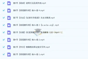 2024-2025 2026届初二初中语文培训班（24年秋上·全国通用版·A+班） 周立昕