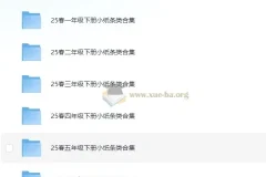 2025春小学语文数学小纸条合集