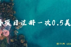 国外注册项目一次0.5美金 只需三分钟无脑操作 可批量放大 小白工作室福利