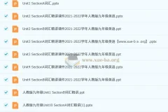 人教 初中英语 九年级 单元词汇课件