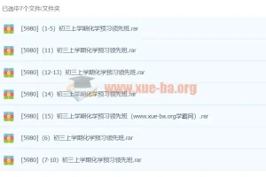 初中化学 初三上学期化学预习领先班 （15）江成