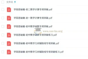 学而思秘籍-初中数学专项突破