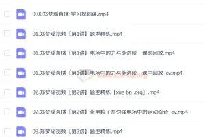 2025高二物理 郑梦瑶物理 暑假班A+ 秋季班A+