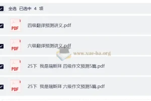 2025年12月 大学英语 瑞思拜作文翻译预测