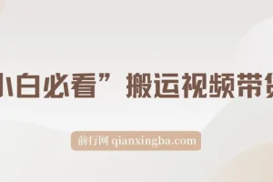 小白必看搬运视频带货玩法，不限流，不封号，纯自然流，日入1000+