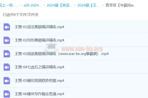 2024高三高考英语 王赞英语 春季班