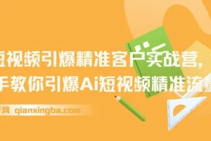 【精】AI+短视频引爆精准客户实战营，手把手教你引爆Ai短视频精准流量