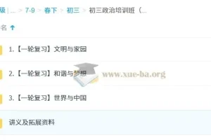 韦墨 2025初三政治培训班（春下·全国版·A+）