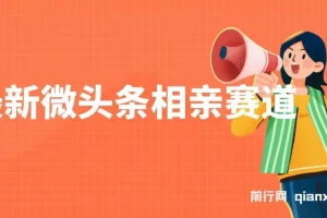 最新微头条相亲赛道，2分钟制作