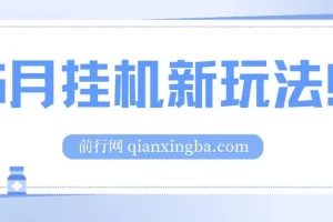 5月挂机新玩法！无需日常操作，睡后被动收入轻松突破1000元，抓紧上车