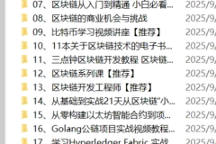 《精心整理的23套 区块链教程合集》[mp4] [119.6GB]