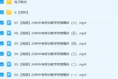 刘杨数学 2024初三中考数学冲刺密训班