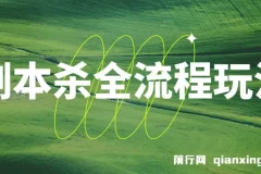 剧本杀全流程玩法，适合所有朋友，虚拟资源单天200-500收溢