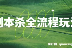 剧本杀全流程玩法，适合所有朋友，虚拟资源单天200-500收溢