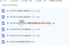 2024高一英语 朱汉琪 寒假班