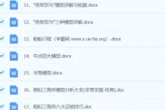 初中数学模型大全汇总电子版50个模型汇总资料中考复习考点