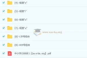 雪梨老师 速记中小学1500词 (视频+PDF) 1.9GB