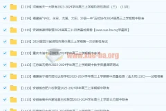 2024高中 高三名校试卷合集11月