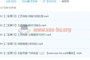 2024高三高考化学 马旭悦 寒假班