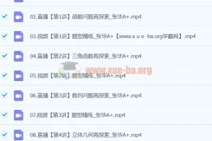 2024高三高考数学 张华 A+寒假班