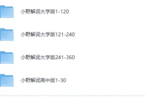 《小野英语解词》高中版＋大学版课程[MP4]