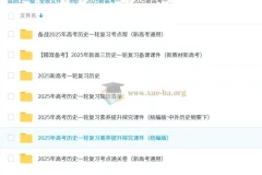 2025 高考历史 新高考 一轮复习