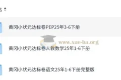 2025春小学黄冈小状元达标卷·人教版 (语数英)