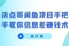 闲鱼项目手把手教你信息差赚钱术