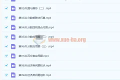 何引琼 小学六年级秋季数学 15讲完结