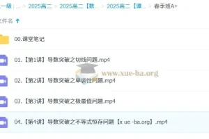谭梦云 2024-2025 高二数学 秋季班 寒假班 春季班 百度云网盘