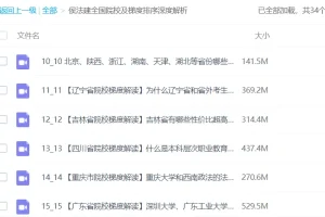 【侯法建】全国院校及梯度排序深度解析，家长规划必修课