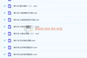 何引琼 小学六年级秋季数学 15讲完结