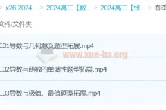 2024高二数学 张磊 精讲春季班
