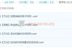 2024高中化学 高二化学 冷士强 下学期 春季班