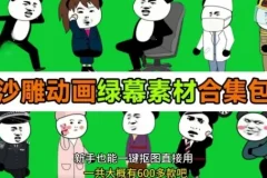 《600+套沙雕动画绿幕素材来了！最新购买，全中文分类》支持一键绿幕抠出使用[MP4]
