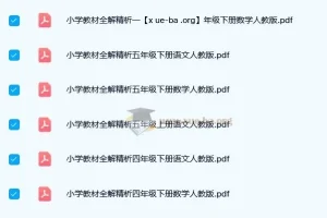 小学1-6年级语文/数学《小学教材全解精析》