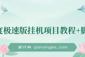 百度极速版挂机项目：实操了一周收益一天大概在300左右