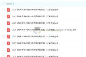 2025高考数学 考前20天终极冲刺攻略 1-4辑