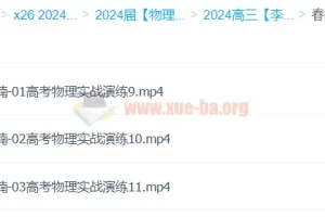 2024高三高考物理 李楠物理 二轮精讲春季班